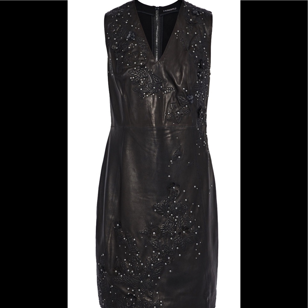Roanna’s Embellished Leather Dress